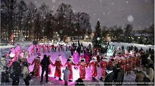 В Подмосковье начали устанавливать новогодние ели и включать праздничную иллюминацию