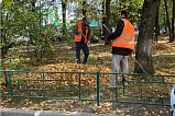 В районе Старое Крюково проводятся работы осеннего месячника благоустройства