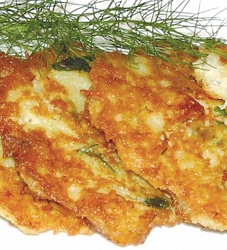 Картофельные оладьи с рыбой