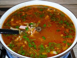 Мясной суп-солянка