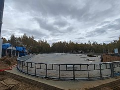 Работы по реконструкции катка в Матушкино выполнены на 70%