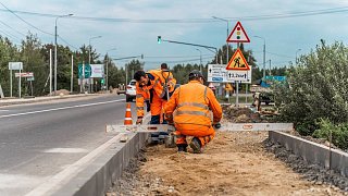 Строительство новых тротуаров продолжается в Подмосковье
